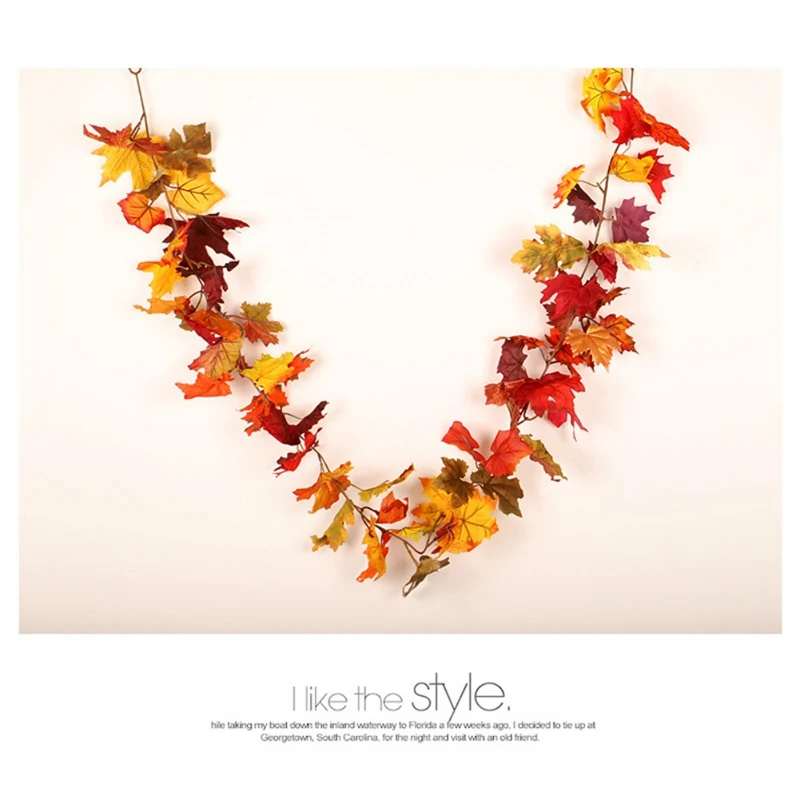 Thanksgiving Day Fashion Decoration Maple Leaf Garland Weeding Decoration Concise House Decor Garland