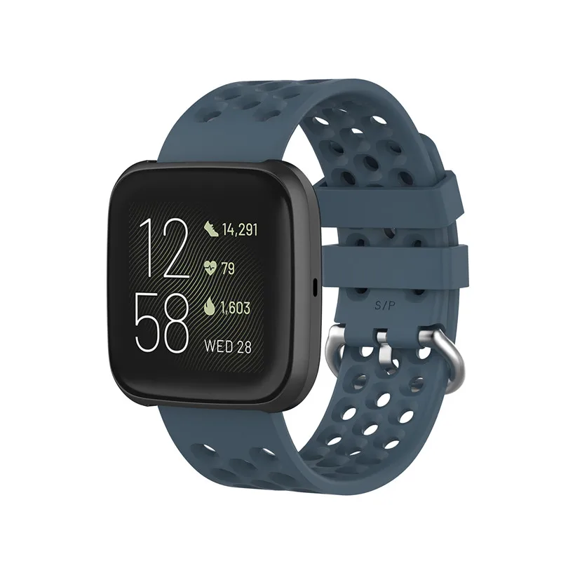 Dark Bule Купить 3 получить 1 бесплатно) Для Fitbit Versa 2 Силиконовый браслет браслеты для наручных часов сменные ремешки ремешок для Versa Lite Смарт часы браслет - Цвет: Dark Bule