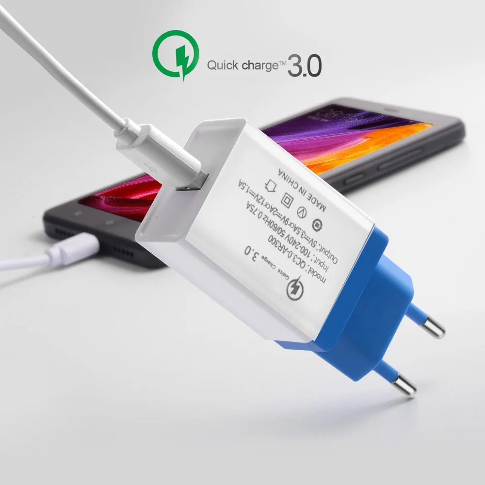 Быстрая зарядка 3,0 USB зарядное устройство QC3.0 Быстрая зарядка EU US вилка адаптер настенное зарядное устройство для мобильного телефона для iPhone samsung Xiaomi huawei