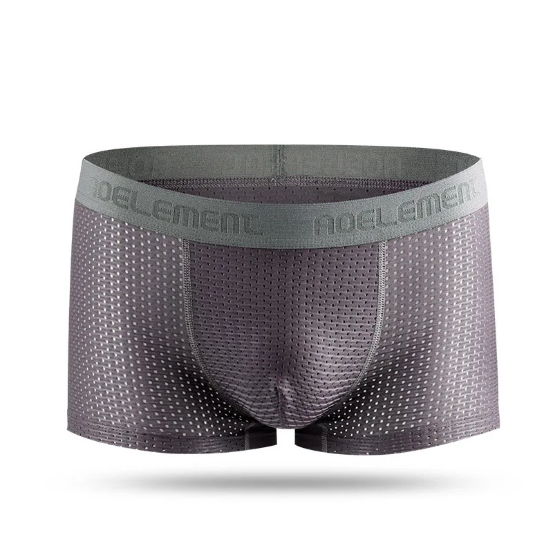 

Sexy Underwear Men's Boxers Breathable Ice Silk Panties MAn Mesh Pouch Underpants Male Boxershorts Cueca Ropa Interior Hombre