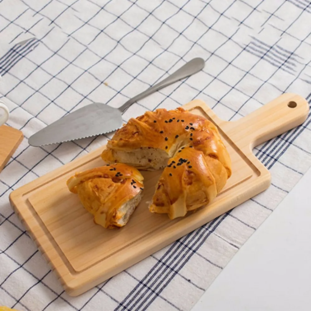 2 размера натуральные кухонные измельчители паллет для хлеба с ручкой для выпечки разделочная доска деревянная доска ручной работы кухонные аксессуары