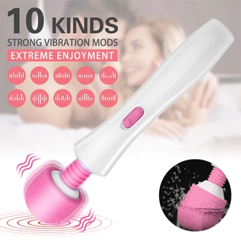 AV Vibrator Magic Wand Body Massager Clitoral Nipple Stimulator Muscle Relaxation Female Masturbator Erotic Sex Toys for Couple 2