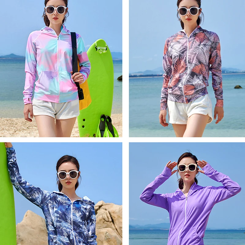 

Женская Солнцезащитная одежда с коротким УФ-защитой Летняя Пляжная куртка с длинными рукавами с УФ-защитой одежда для йоги