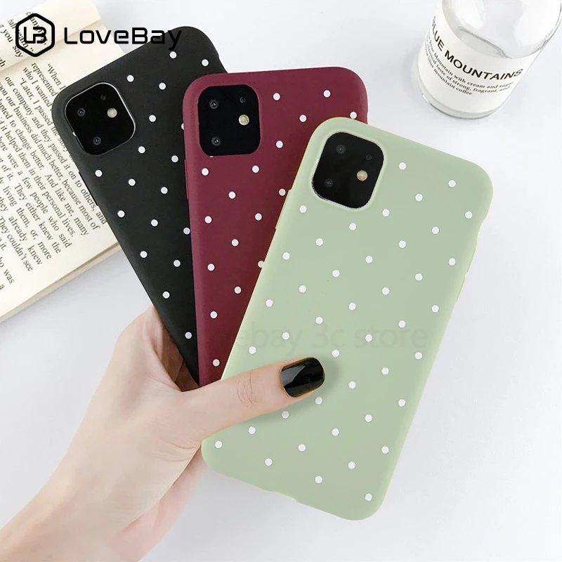 Силиконовый чехол Lovebay с волнистыми точками для телефона iPhone 11 12 mini Pro X XR XS Max 8 7 6 6s