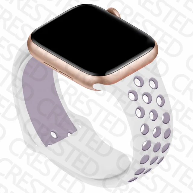 Silicone Strap For Apple Watch band 44mm 40mm iWatch 38mm 42mm Smartwatch watchband Bracelet Apple Watch 6 SE 5 4 3 Accessories white light purple