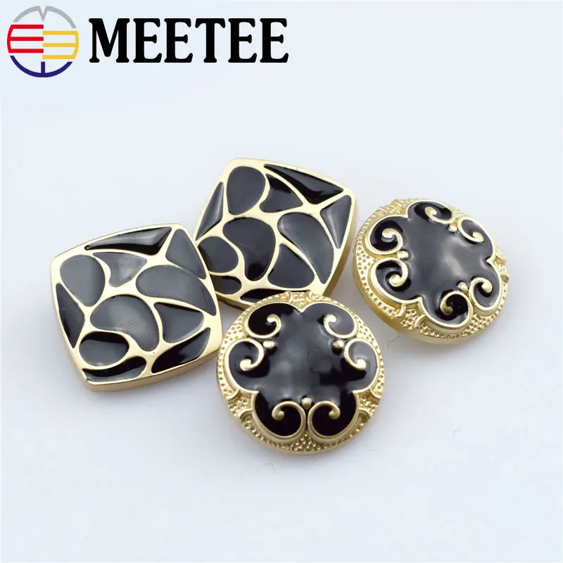 

10pcs Meetee 18/23mm Metal Buttons High Grade Shank Button for Shirt Coat Jaket Clothing Diy Sewing Accessory Support Wholesale
