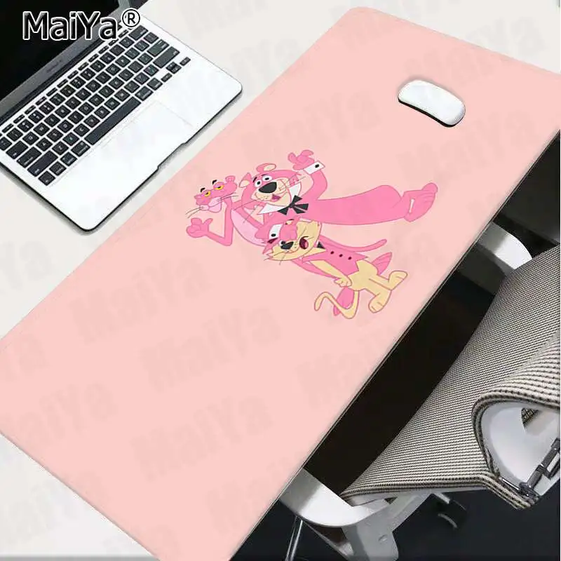 Maiya пользовательский кожаный розовый пантера клавиатуры коврик резиновый игровой коврик для мыши Настольный коврик большой коврик для мыши клавиатуры коврик - Цвет: Lock Edge 40X90cm