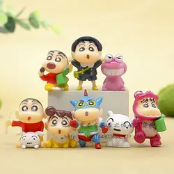 2019 8 шт./компл. ПВХ Crayon Shinchan фигурка игрушка милый Crayon Shin-Chan Фигурка Модели Мультфильм фигурки и игрушки куклы подарок