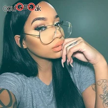 Прозрачные очки ретро очки металлические Золотые очки для близорукости женские и мужские оправы для очков оптические оправы прозрачные линзы
