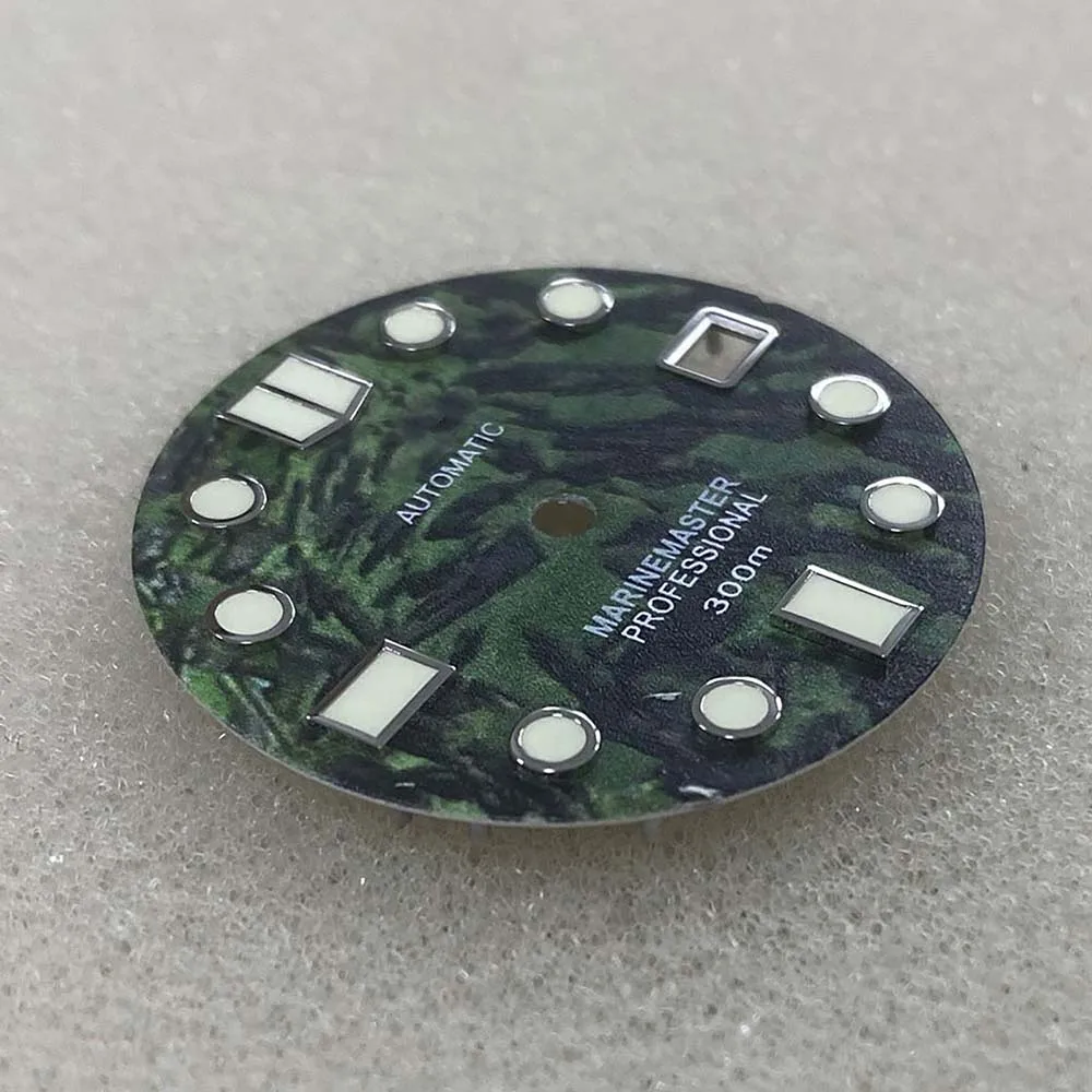 Peça de Substituição para Skx007 Nh35 Dial com c3 Movimento Assista Verde Luminosa 28.5mm 7 com c3 verde luminosa peça de substituição