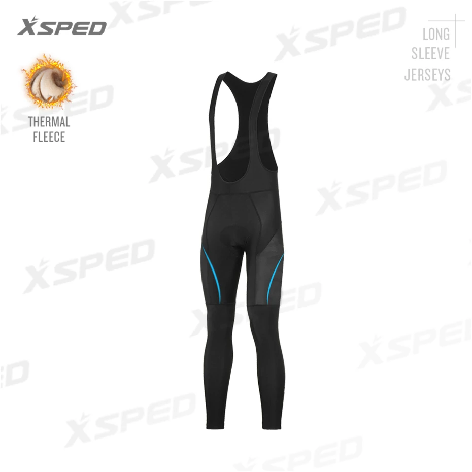 Bib Pants Зимняя одежда для велоспорта, комплект Джерси с длинным рукавом, одежда для велоспорта, термо флисовая одежда для триатлона, профессиональная одежда для велоспорта - Цвет: Bib Pants