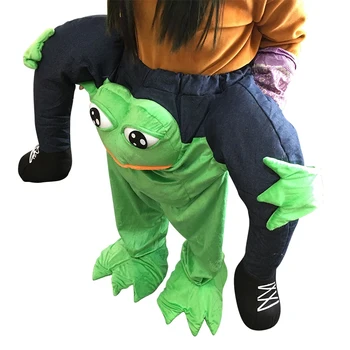 

Novelty Riding Mascot Costume Vest On My Body Funny Animal Pants Fancy Dress Up Oktoberfest Halloween Party Cosplay Costume Frog