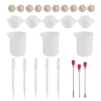 

NEW 1 Set 100ml Silicone Measuring Cup Crystal Epoxy UV Resin Craft Casting Mould