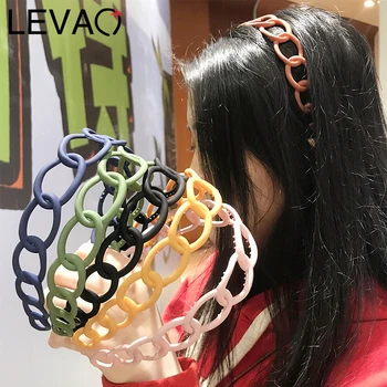 

LEVAO Matte Solid Color Head Hoop Ladies Hair Accessories Girls Headdress Women Hollow Bezel Turban Headwear Headband Hairband