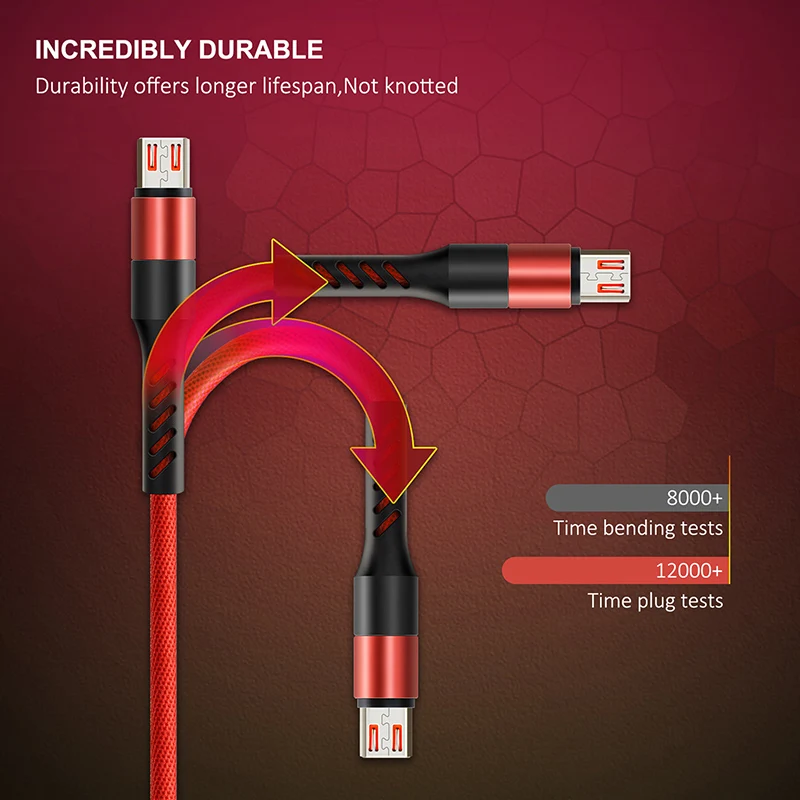 Кабель Micro USB CABLETIME C246 для мобильных телефонов зарядный шнур с 2.4A Samsung Xiaomi