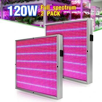 

2PCS Growing Lamps LED Grow Light 120W AC85-265V Full Spectrum Plant Lighting Fitolampy For Plants Flowers Seedling Cultivation