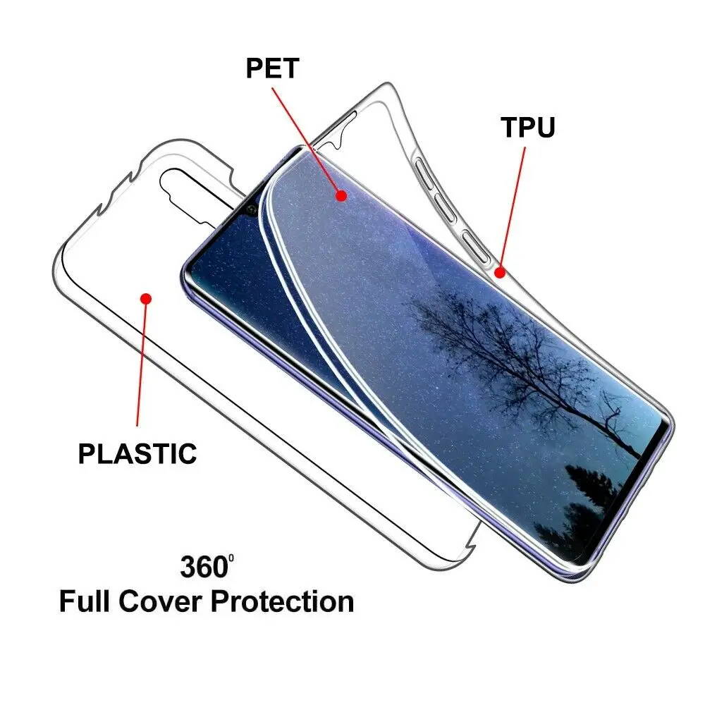 Чехол с полным покрытием 360 для Huawei Y8P Y5P Y6P Y7P 2020 Y6S Y9S Y6 Y7 Y9 Prime 2018 Y5 2019 P Smart 2021 Honor 9S 9C
