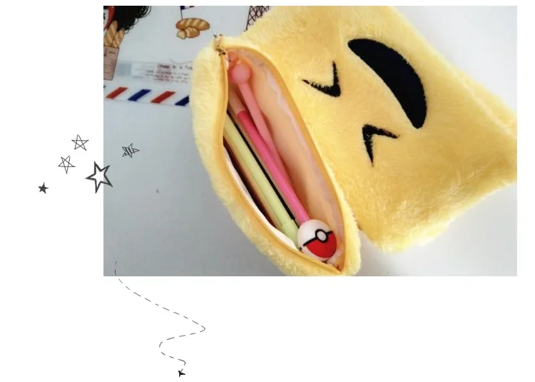 New Style Facial Expression Package Pencil Case Students Learning Stationery Bag Large Capacity Girl'S Cosmetic Bag Children Adu