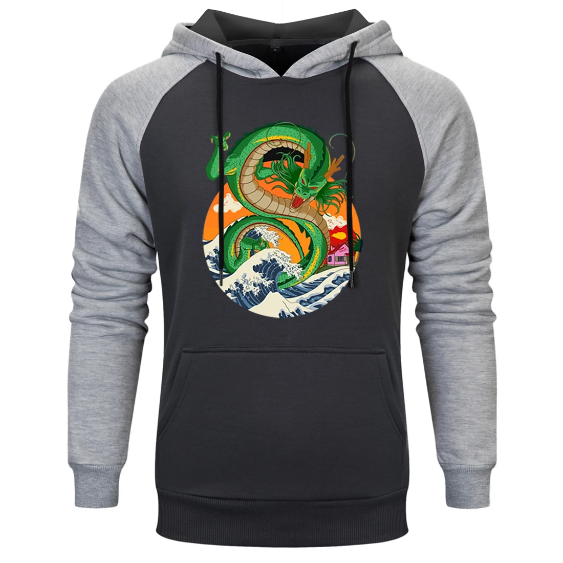 

Dragon Ball Raglan Hooded Mens Streetwear Sweatshirt Hoodie Tops Clothes 2020 New Retro Pullovers Comfortable Tracksuits Homme