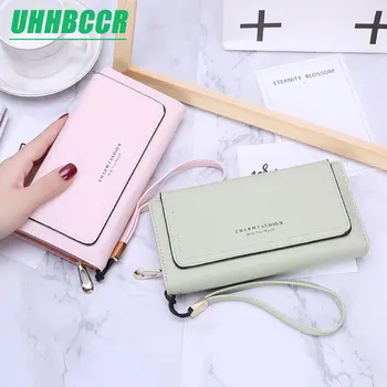 

Wristband Women Long Wallet Many Departments Female Wallets Clutch Lady Purse Zipper Phone Pocket Card Holder Ladies Carteras