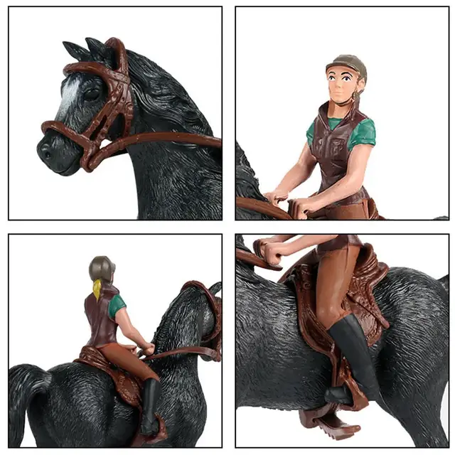 Medieval Knights Model Toy Horse Racing Knight Model Horses Soldier Figures Model Kit Action Figures Model Toy Children Toy 3