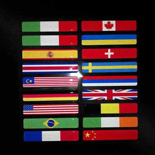 3D Reflective National Flag Sticker Motorcycle Accessories Car Decal British Italy USA France Russia Spain Brazil Chile ukraine - Image 4