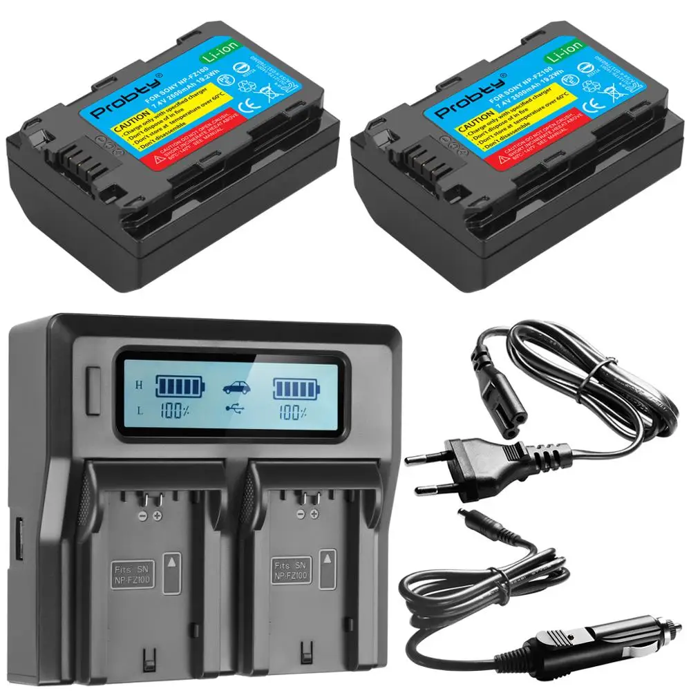 Bateria + Lcd Duplo para Sony Rápido Carregador Alpha Bc-qz1 9 9r A9r 9s Ilce-9 A7r a7 Iii Ilce-7m3 2600mah np Np-fz100 Npfz100 Fz100 - Image 3