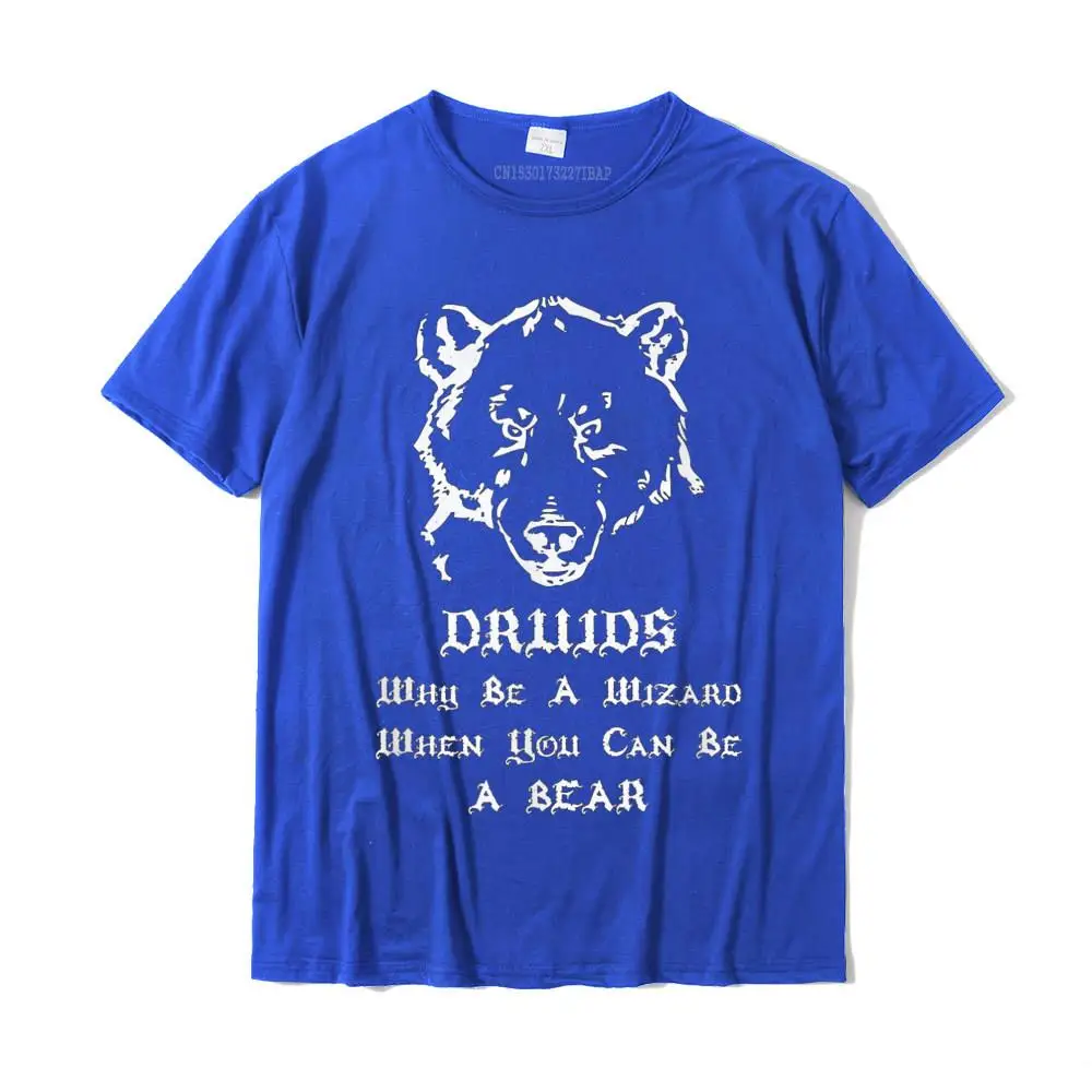 Group O-Neck T Shirts Autumn Tees Short Sleeve Funny Pure Cotton Geek Tops T Shirt Fashionable Men Free Shipping RPG T-Shirt Druid d20 Gamer Funny Roleplaying Gift__MZ16243 blue