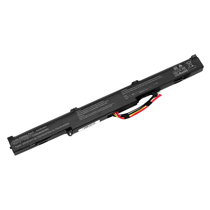 ApexWay 4 клетки Аккумулятор для ноутбука Asus A41N1501 A41LK9H N552 N552V GL752 GL752V GL752VL GL752VLM GL752VW GL752VWM