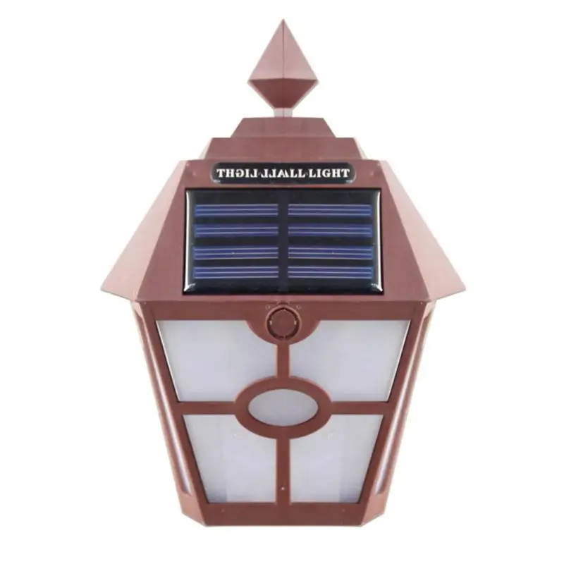 Тёплый белый Солнечная энергия Ретро гексагональный светодиодный ABS настенный светильник долговечный водонепроницаемый настенный светильник для наружного сада светильник ing - Испускаемый цвет: Тёплый белый