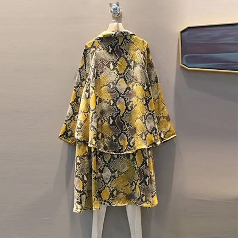 TVVOVVIN Tide Irregular Print Pattern Shirt Top Women Clothes Fashion Match All Vintage Turn Down Collar Blouse Autumn F637
