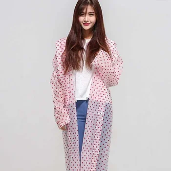 

Portable Dot Rain Coat Impermeable Lightweight Cover Waterproof Poncho Plastic Transparent Plastic Jacket Rain Jumpsuit L