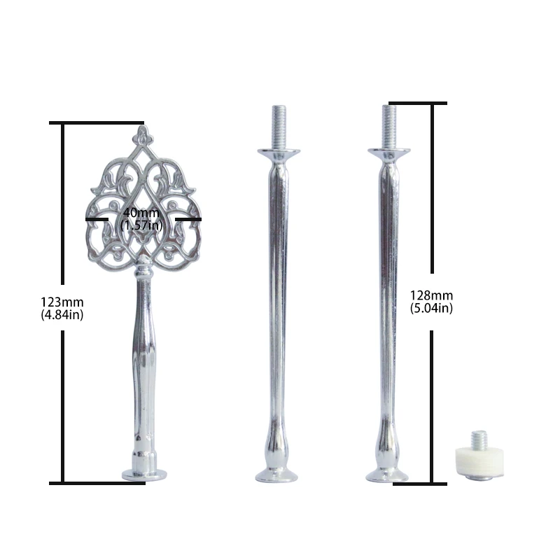 3tier silver 10 шт., новинка, 2 яруса или 3 яруса, подставка для торта, подставка для торта, разные цвета, стиль, подставки для десертов, ручки/подставка для кексов - Цвет: 3tier silver