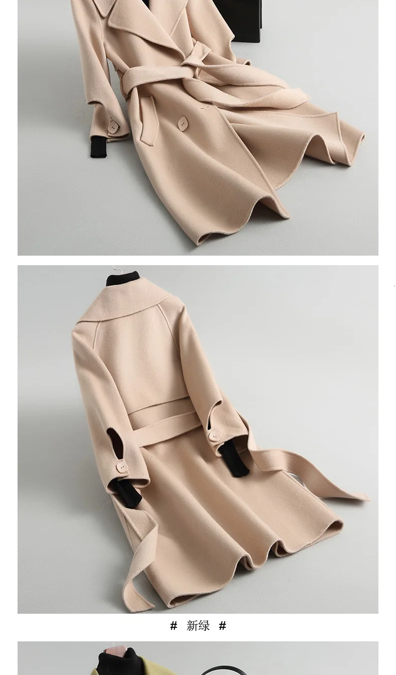 Wool Coat Women Double Sided Long Jacket Korean Spring Autumn Ladies Coats and Jackets Abrigo Mujer KQN37125-3 KJ2322