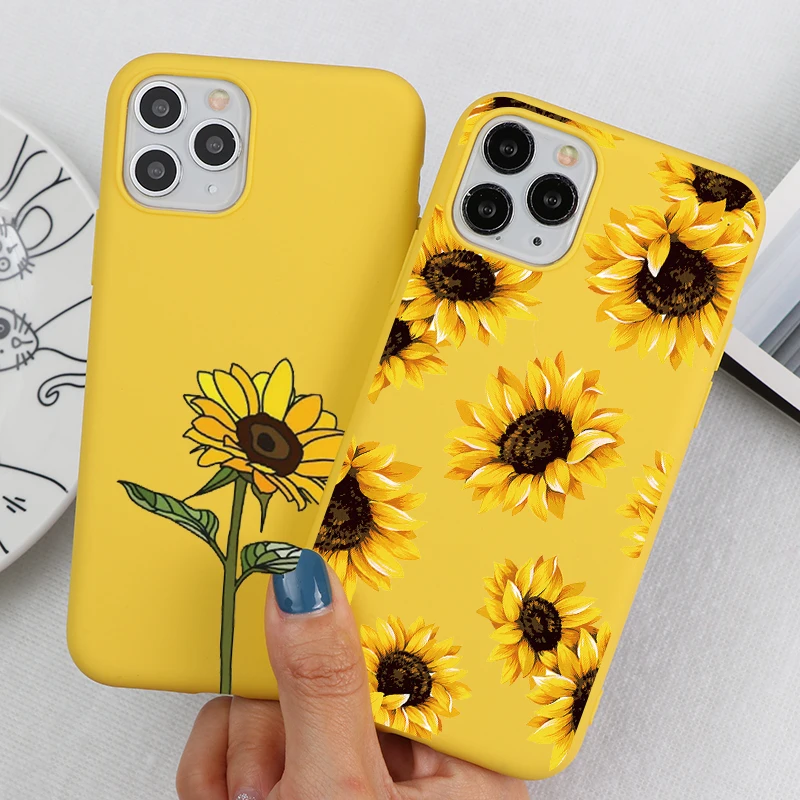 

Flower Cactus Sunflower Soft TPU Coque Phone Case For iPhone 11 Pro XS Max XR X 7 8 6 6S Plus 5S SE 2 2020 5 Case Silicone Cover