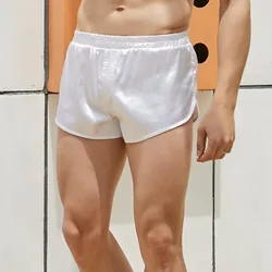 Winter Pajamas For Men Sexy Short Pyjama Homme Sleep Shorts Large Size Boxer Bottoms Male Breathable Underwear Satin Underpants