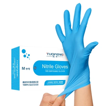 

PVC Disposable Food Prep Gloves, Disposable Nitrile Work Gloves for Cooking, Food Handling, Press Screen