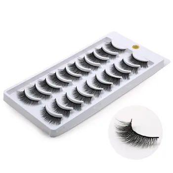 

Liyatton 10 pairs 3D Mink Eyelashes Water-proof Natural Eye lashes with Package Boxes Eyelash Extension Mink Lashes Wholesale