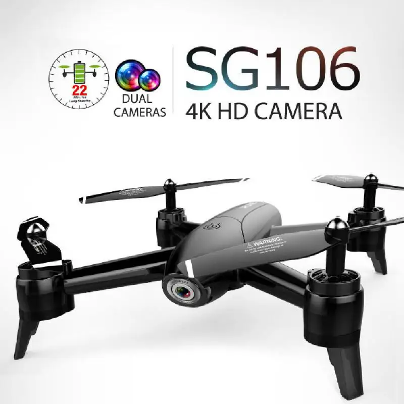

Hot Selling Sg106 Rc Drone 4k Hd Dual Camera Optical Flow Aerial Quadcopter Fpv Drone Long Battery Life Toys For Kids