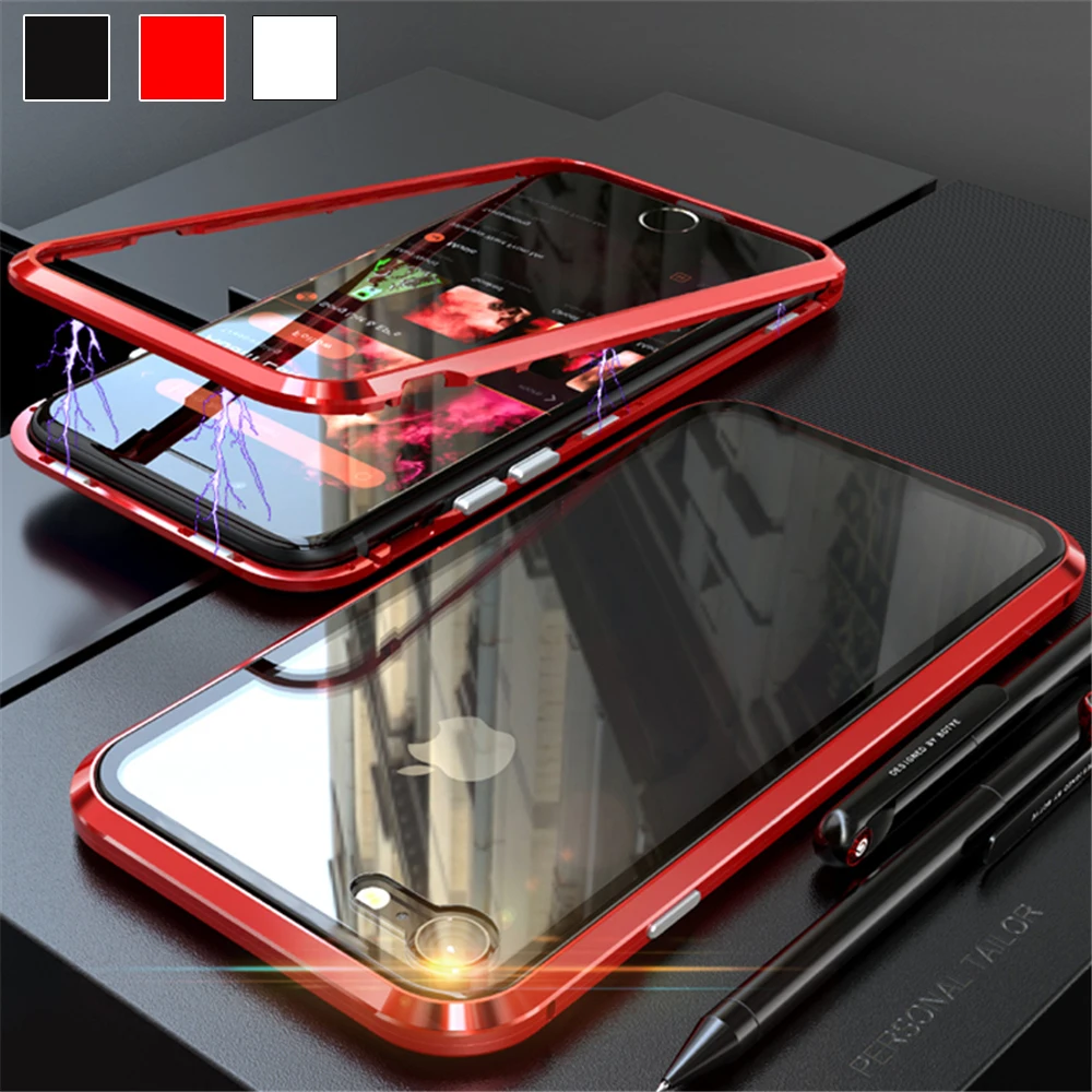 

Protective Case Magnetic Adsorption Flip Cases On the For iPhone 7 8 6S 6 S Plus Phone Cover ip 7plus 8plus Bumper Fundas Coque