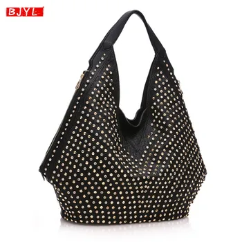 

Luxury fashion diamonds Women handbags Large capacity female shoulder bag drill portable rhinestone bag rivet dumplings bags