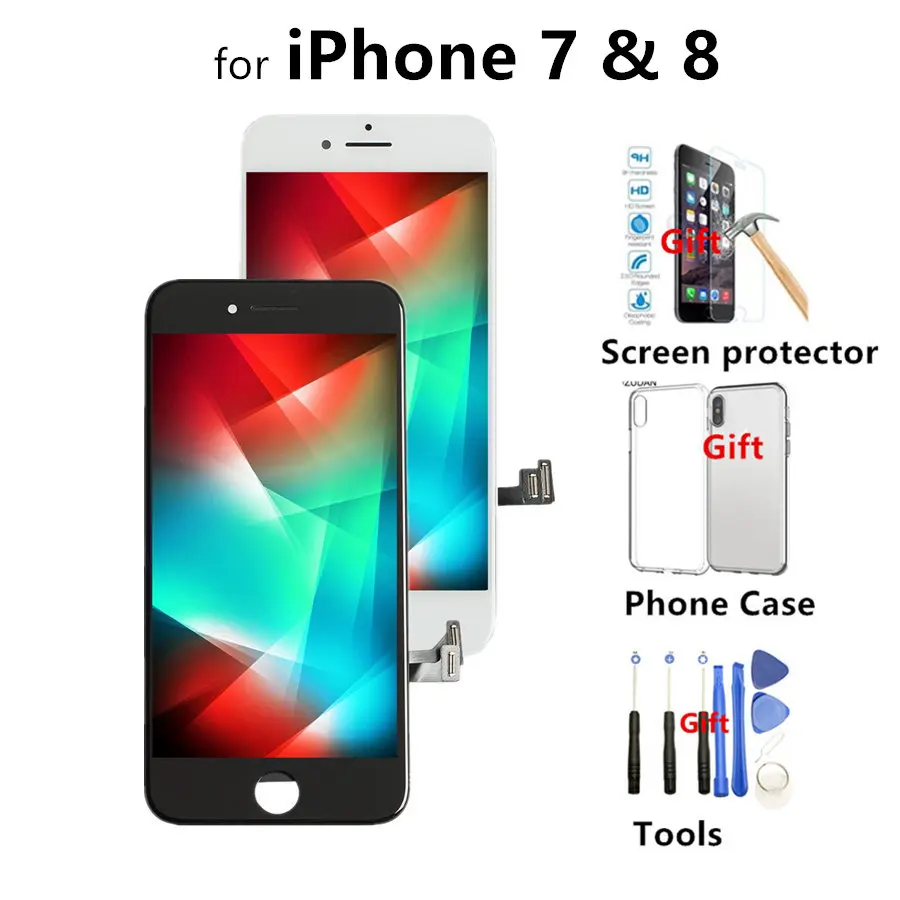 

Replacement LCD Screen For iPhone 7 Display Digitizer Touch Screen Assembly Fix Mobile Phone Repair for iPhone 8 LCD,Black White