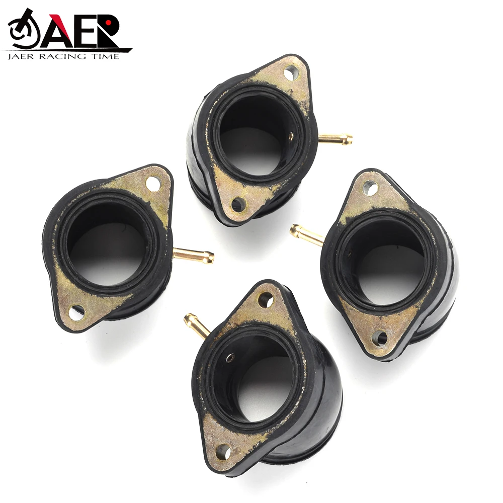 JAER 4pcs Motorcycle Carburetor Interface Manifold Intake Glue Carb Adapter For Yamaha XS1100 XJ1100 XS1100H XS1100F