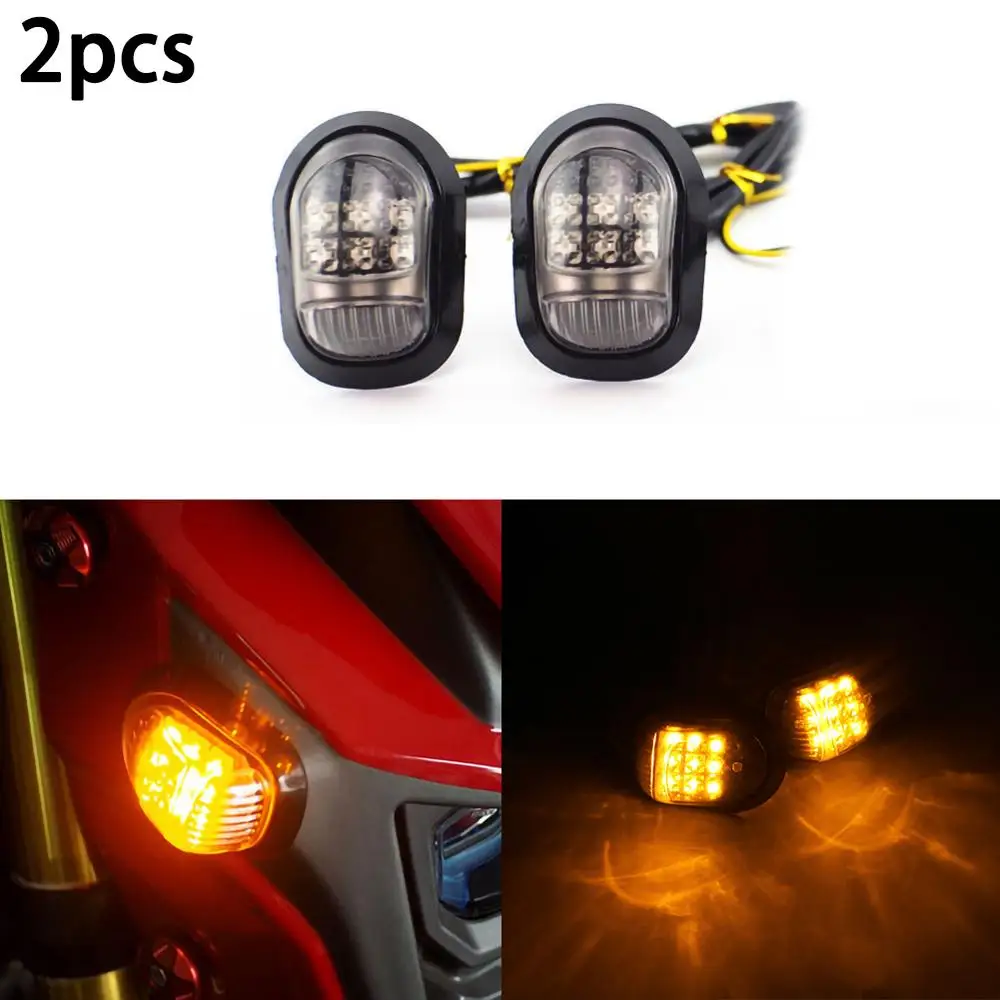 

Lighting Motorbike Indicators Blinker 9 LED Motorcycle 1 Pair Piranha Light Flasher Turn Light for all universal 12V motorbike
