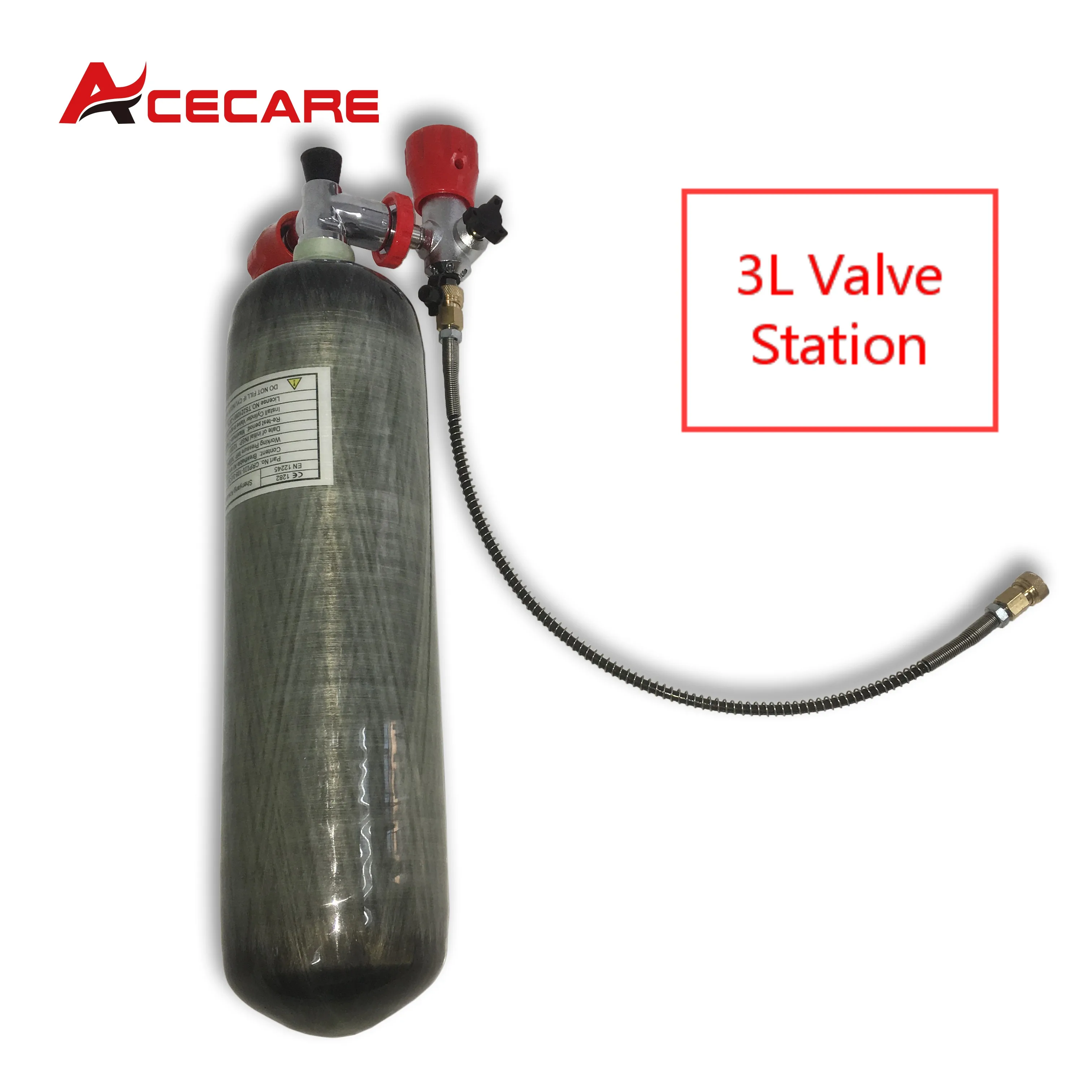 Acecare 9L Hpa резервуар из углеродного волокна с клапаном станция воздушного рефлекса Pcp Condor и 4 шт. Водонепроницаемый Дайвинг компрессор черный