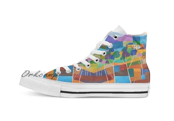 

RICHMOND VIEW II TASMANIA Custom Casual High Top lace-up Canvas shoes sneakers Drop shipping