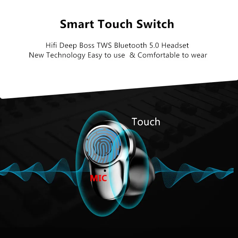 TWS Bluetooth 5,0 наушники мини беспроводные наушники HD стерео гарнитура для водителя автомобиля сенсорные наушники с зарядным устройством внешний аккумулятор