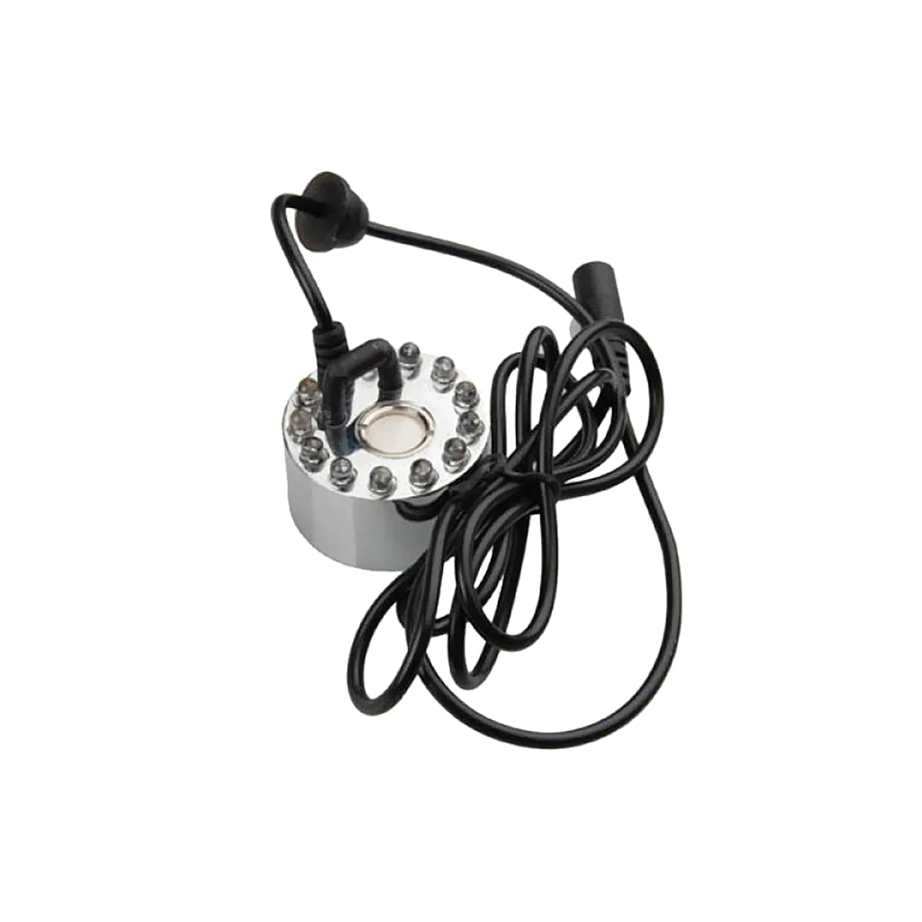 12 LED Lights Fog Mist Maker Fogger Machine for Fountain Pond Aquarium Fish Tank