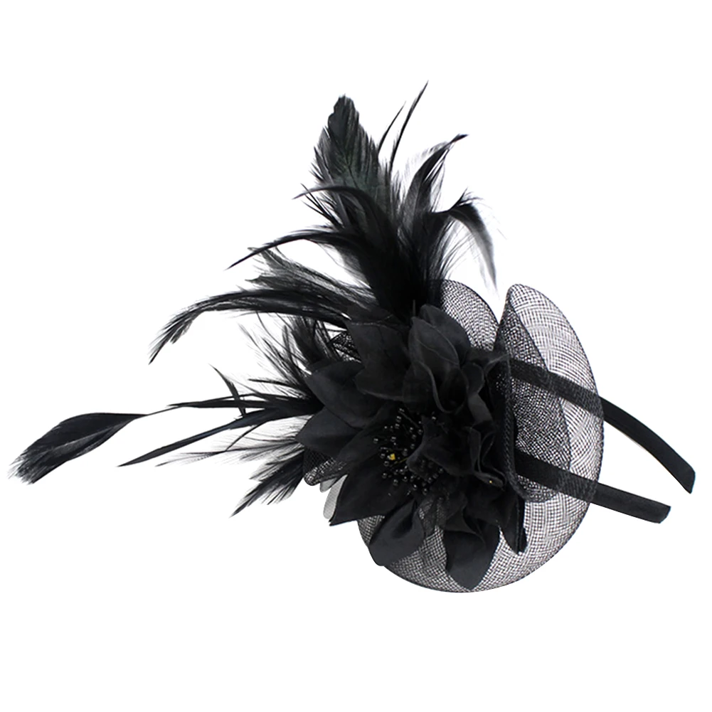 Женский подарок, элегантные вечерние аксессуары в стиле ретро с цветами, повязка на голову, свадебная, Коктейльная, церковная шляпа, заколка для волос, модная
