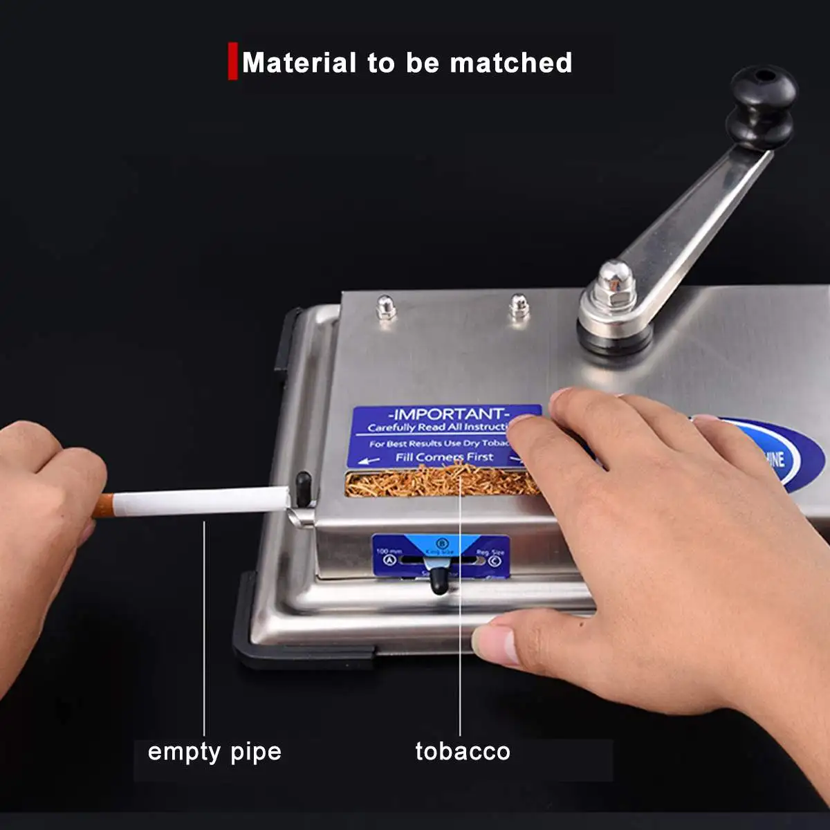 

DIY Electric Cigarette Injector Machine Automatic 70CM Manua Cigarette Rolling Machine Tobacco Roller Maker Injector Tube